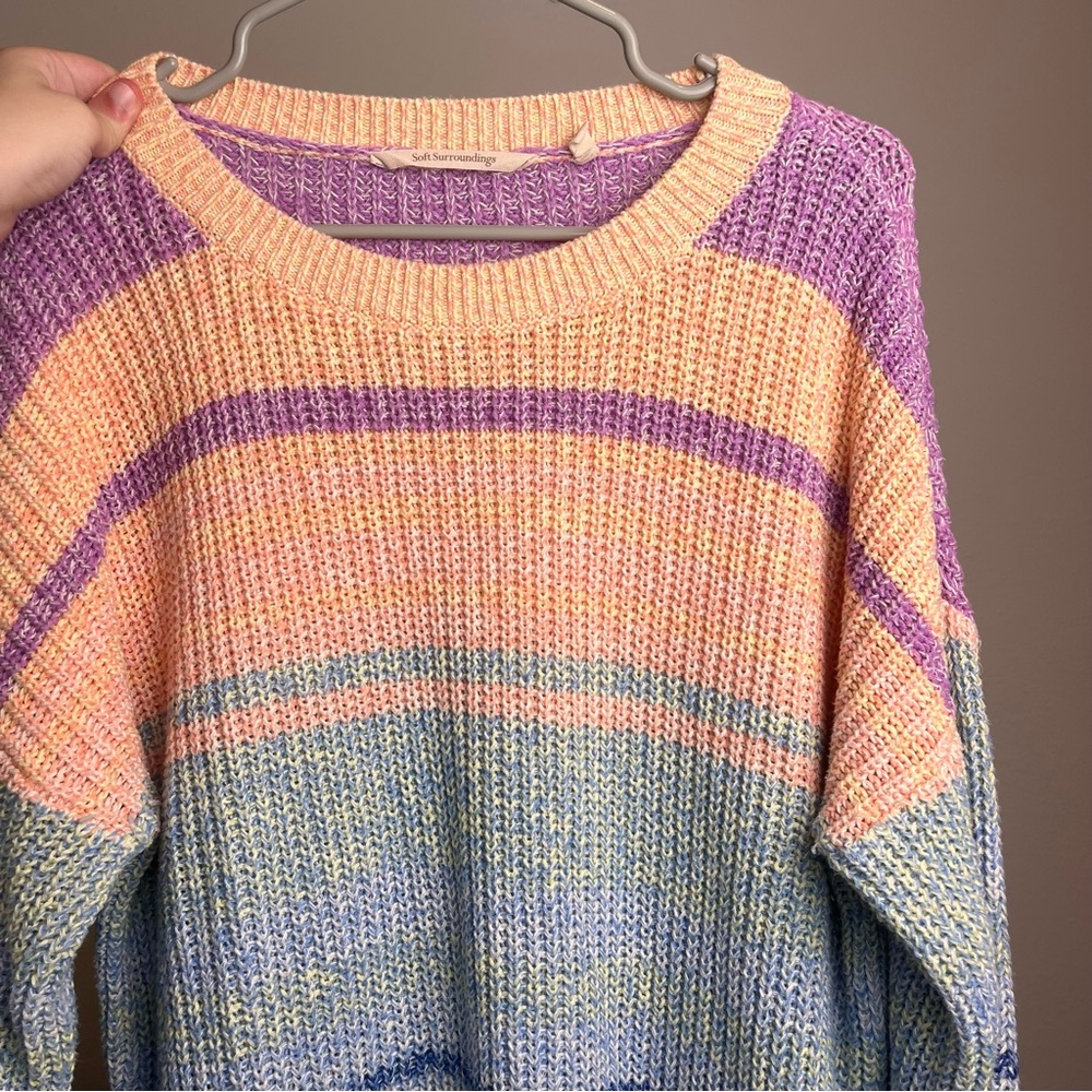 Soft Surroundings Multicolor Striped Sweater - Picture 2 of 6